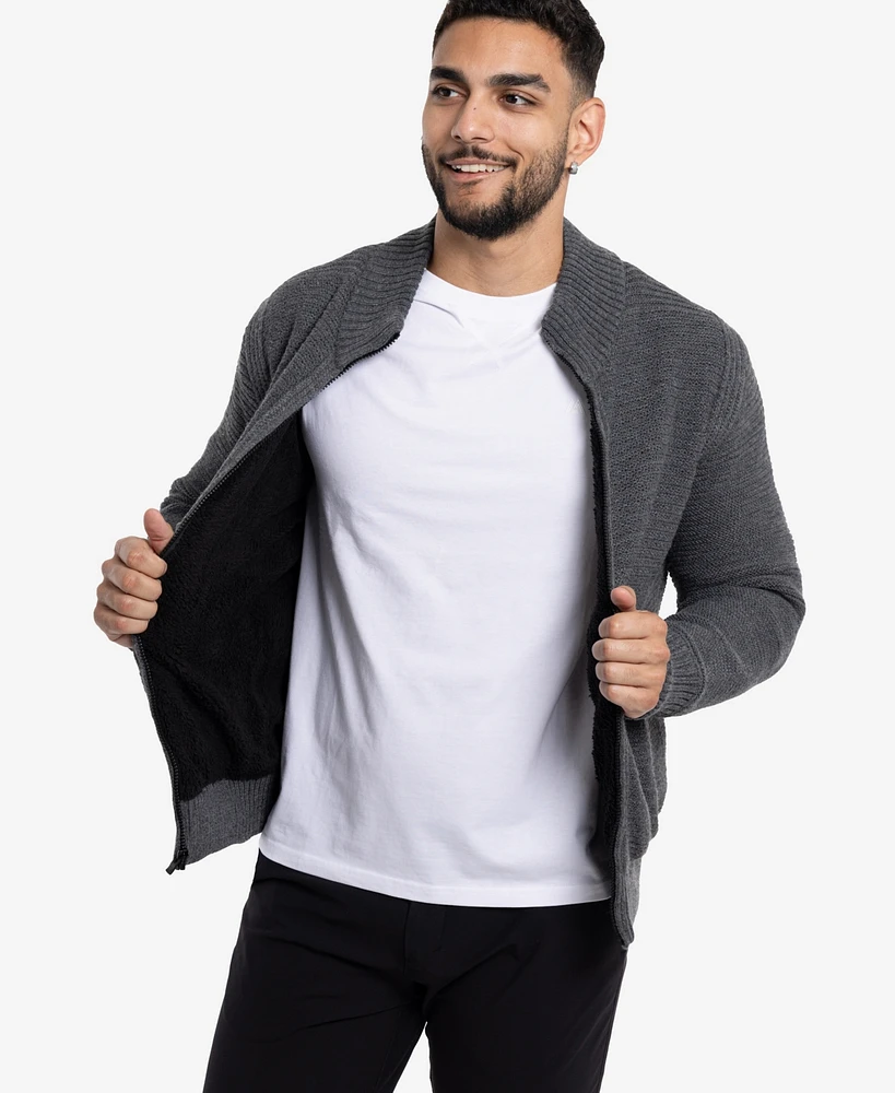 X-Ray Men's Full-Zip High Neck Sweater Jacket