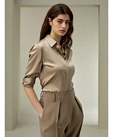 Lilysilk Women's Elegant Silhouette Silk Shirt