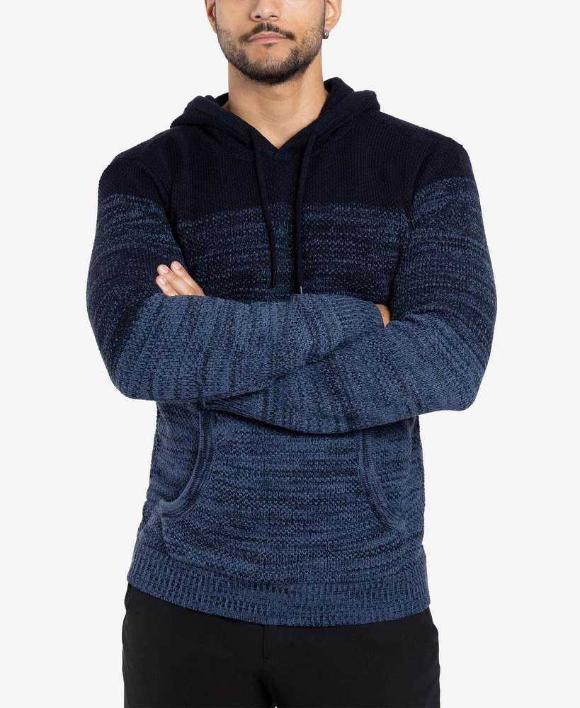 X-Ray Men's Color Blocked Hooded Sweater