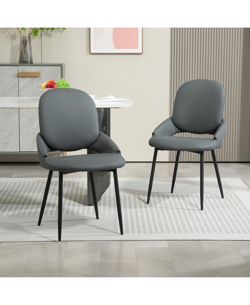 Dyhome Upholstered Dining Chairs, Set of 2