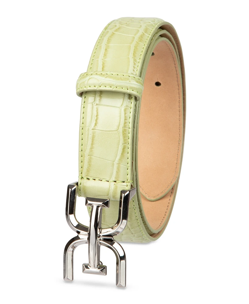 Sam Edelman Double-e Plaque High Shine Patent Leather Belt