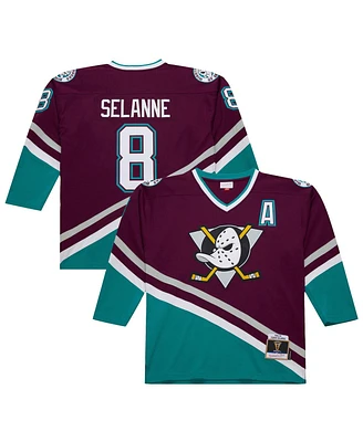 Mitchell & Ness Men's Teemu Selanne Purple Anaheim Ducks 1996-97 Power Play Jersey