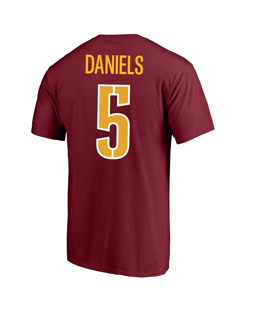 Fanatics Men's Jayden Daniels Burgundy Washington Commanders Big Tall Player Name Number T-Shirt