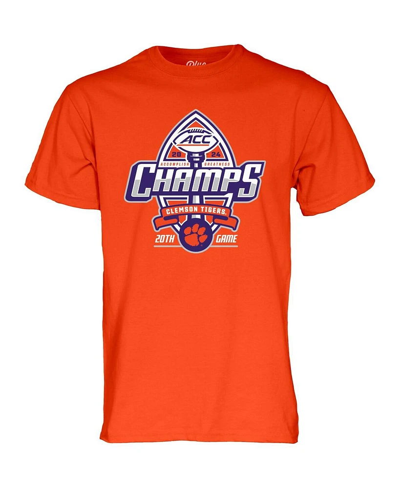 Blue 84 Men's Orange Clemson Tigers 2024 Acc Football Conference Champions Locker Room T-Shirt