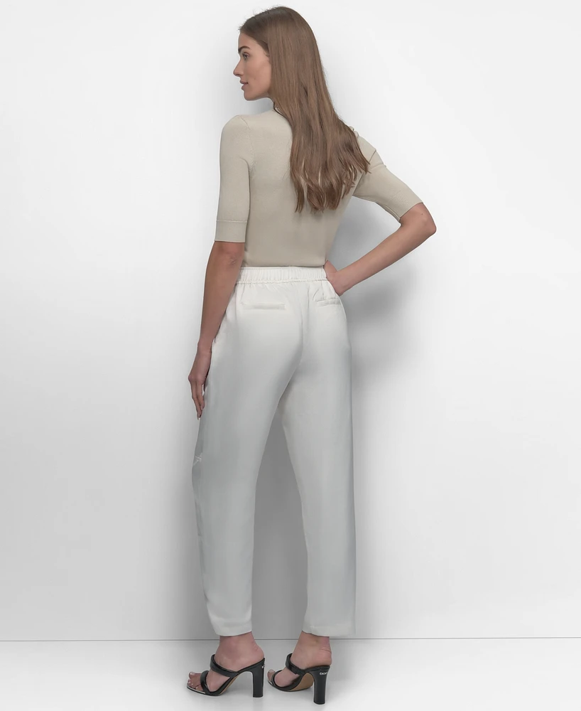 Dkny Women's Elastic Waist-Back Zipper Trousers