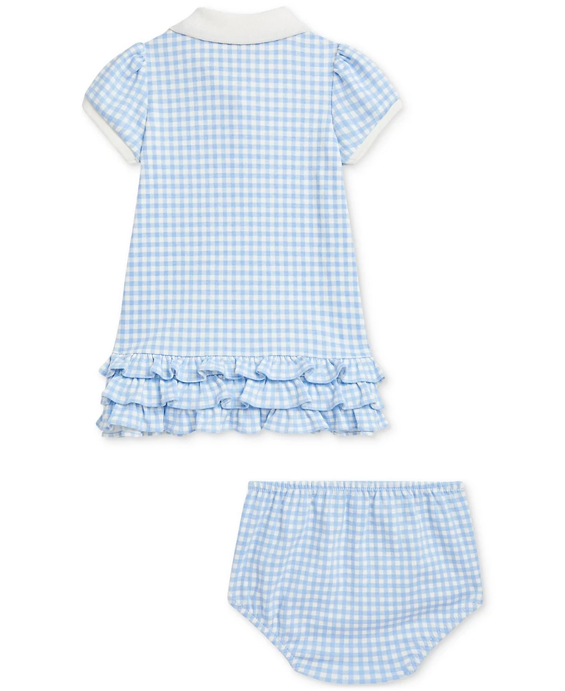 Polo Ralph Lauren Baby Girls Ruffled Gingham Polo Dress