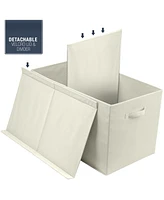 Sorbus Toy Chest with Flip-Top Lid, Kids Collapsible Storage for Nursery, Playroom, Closet, Home Organization, Large