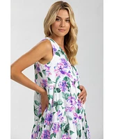 Pietro Brunelli Maternity Floral Printed Sleeveless Melody Dress