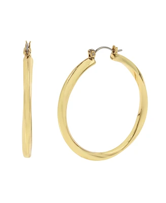 Steve Madden Woven Twist Large Hoop Earrings