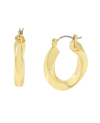Steve Madden Woven Twist Small Hoop Earrings