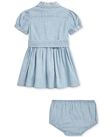 Polo Ralph Lauren Baby Girls Belted Chambray Shirtdress