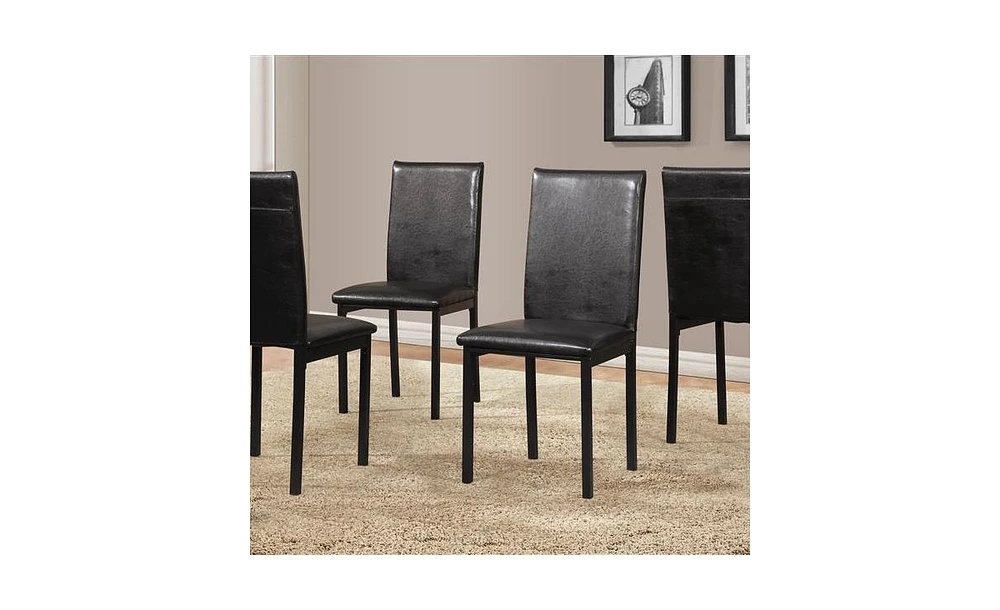 5-Piece Metal Dinette Set – Durable Laminated Tabletop with 4 Chairs for Kitchen or Dining Room