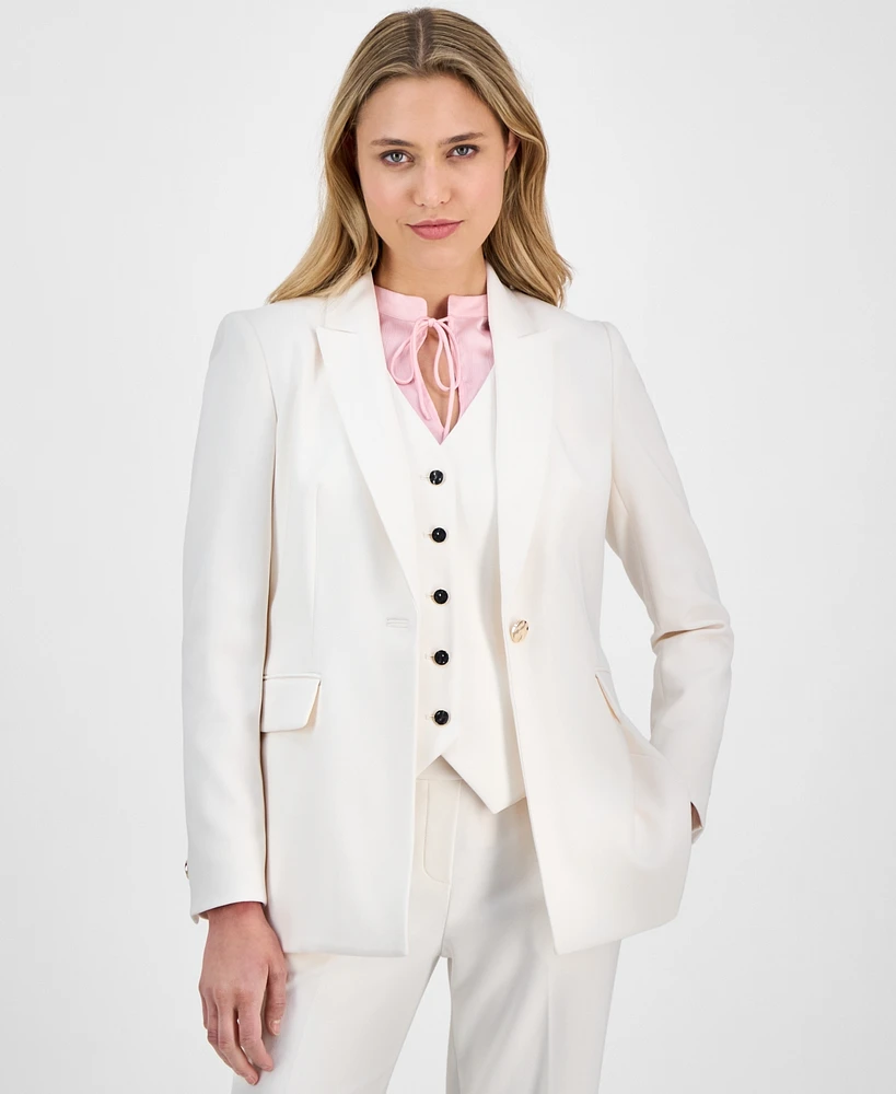 Anne Klein Women's One-Button Peak-Lapel Blazer