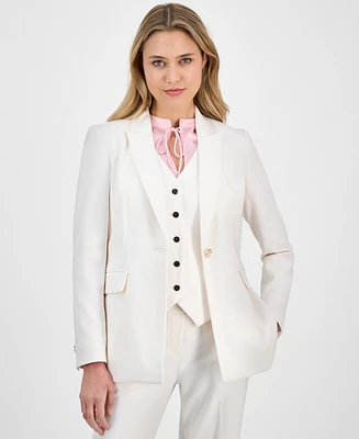 Anne Klein Women's One-Button Peak-Lapel Blazer