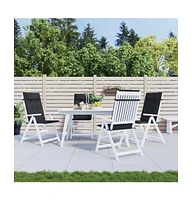 Highback Chair Cushions 4 pcs Black Oxford Fabric