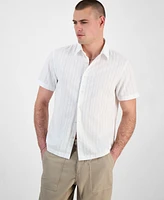 Guess Men's Wimbley Regular-Fit Dobby Stripe Button-Down Shirt