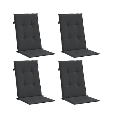 vidaXL Garden Highback Chair Cushions 4 pcs 47.2"x19.7"x1.2" Fabric
