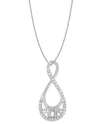 Diamond Mom Pendant Necklace (1/6 ct. t.w.) in 10k White Gold