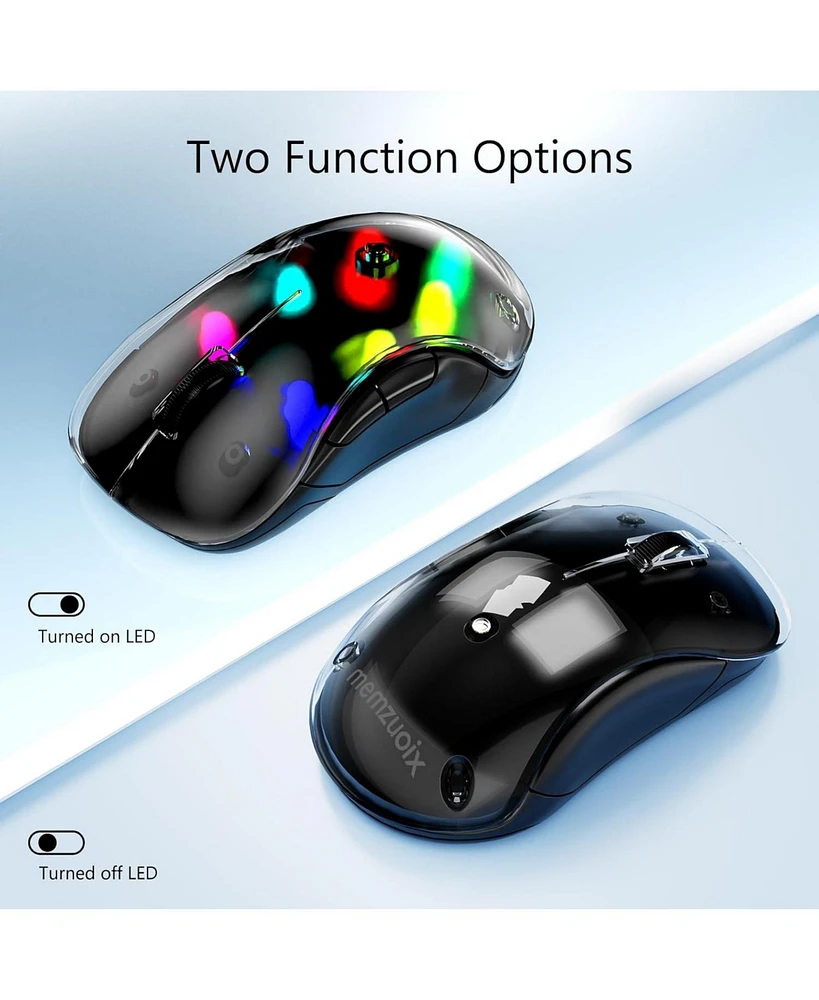 memzuoix Led Rechargeable Wireless Mouse and 24 Inch Computer Monitor 100hz 1920 x 1080p with Hdmi