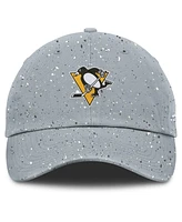 Fanatics Women's Gray Pittsburgh Penguins Heritage Snow Day Speckle Adjustable Hat