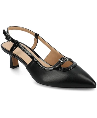 Journee Collection Women's Padma Slingback Kitten Heel Pumps