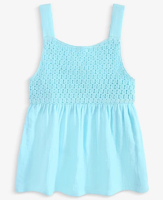 Epic Threads Little & Big Girls Cotton Crochet Swing Tank Top, Exclusively at Macy's