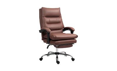 Massage Office Chair with Lumbar Support and Reclining Function