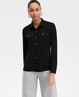 I.n.c. International Concepts Women's Knit Utility Shirt, Exclusively at Macy's