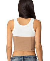 Edikted Womens Ila Contrast Layered Corset