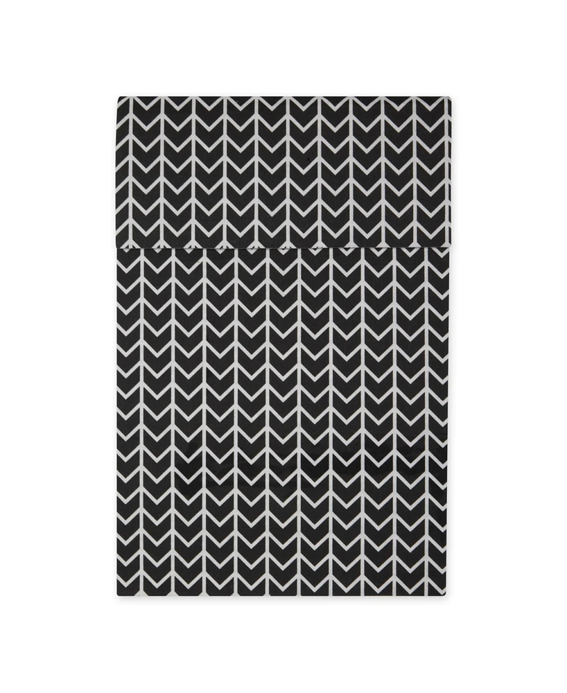 Design Imports Herringbone Print Fridge Liner 6 Pack Set, 24" x 12"