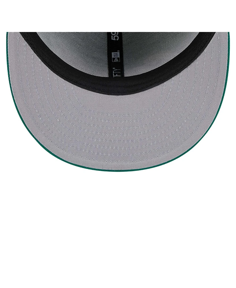 New Era Men's Kelly Green Boston Celtics Sport Night Script Sided 59FIFTY Fitted Hat