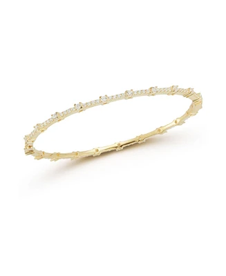 Rachel Zoe Sterling Silver Thin Pave Bangle Bracelet