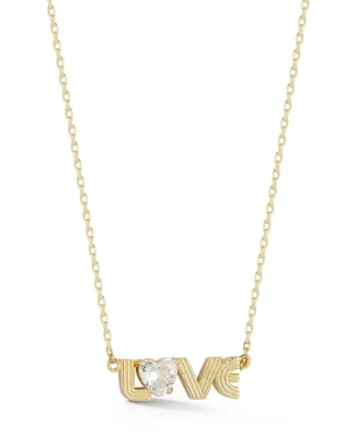 Rachel Zoe Sterling Silver Love Necklace