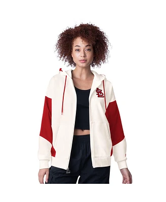 Starter Women's White St. Louis Cardinals Scrimmage Full-Zip Hoodie