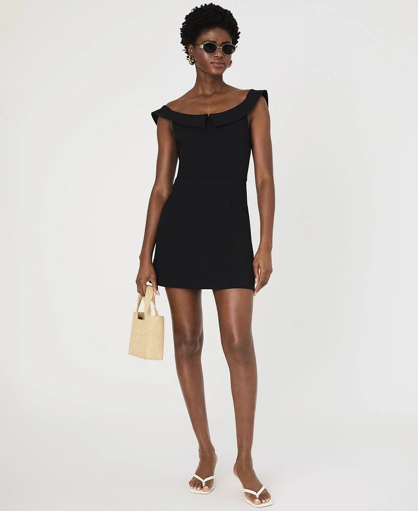 French Connection Women's Whisper Collared Mini Dress