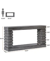 Tribesigns 70.8-Inch Long Console Table, Wood Entryway Table with Storage, Narrow Sofa Table Couch Table for Living Room Entryway Hallway