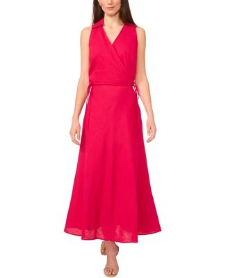 1.State Womens Collared Crossover Cropped Top A Line Maxi Skirt