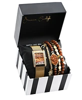 Jessica Carlyle Women's Shiny Gold Tone Mesh Analog Watch, 33mm