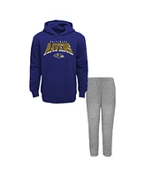 Outerstuff Toddler 2-Piece Baltimore Ravens Dynamic Duo Fleece Pullover Hoodie and Sweatpants Set