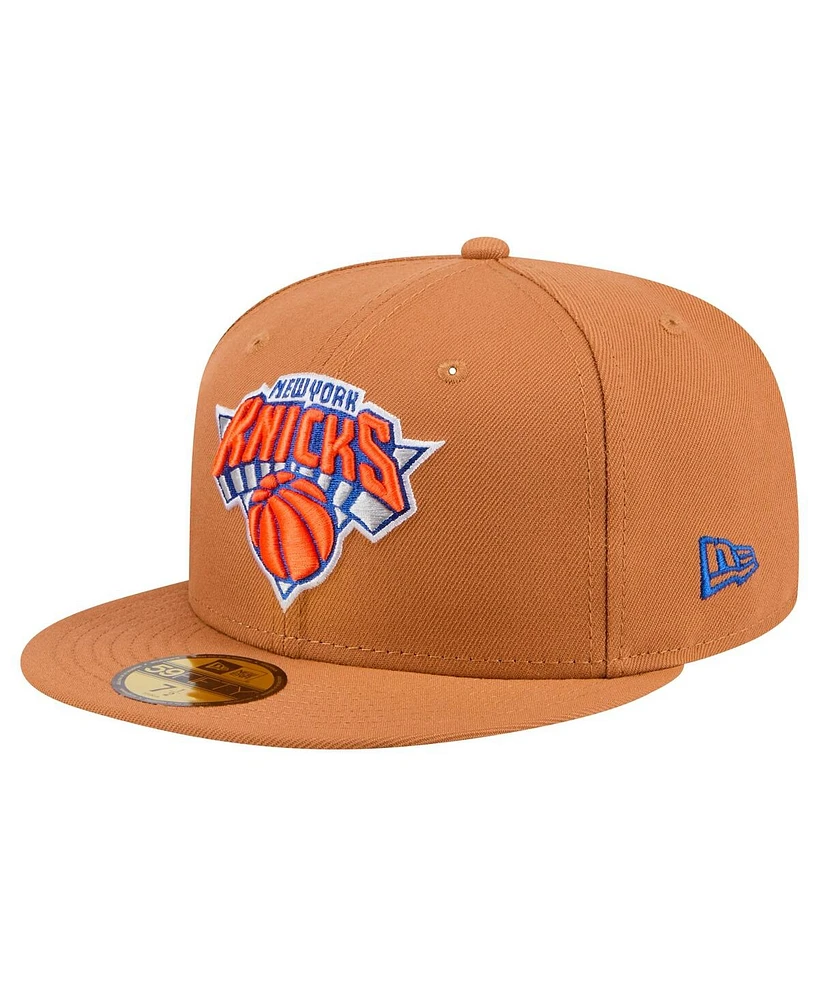 New Era Men's Tan New York Knicks Color Pack 59FIFTY Fitted Hat