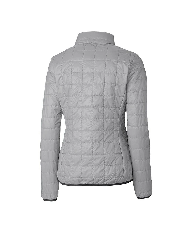 Cutter & Buck Women's Gray North Carolina Tar Heels Rainier Insulated Puffer Full-Zip Jacket