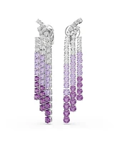 Swarovski Matrix Rhodium Plated Clip-On Earrings