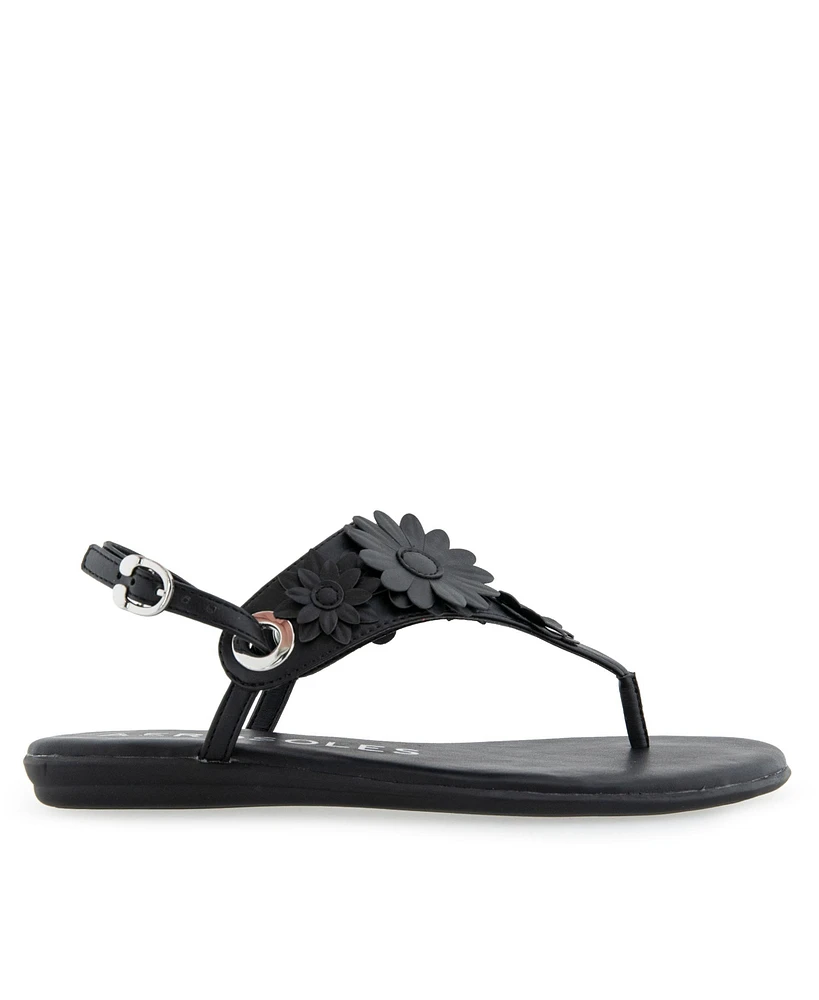 Aerosoles Women's Connie Round Toe Flat Sandals