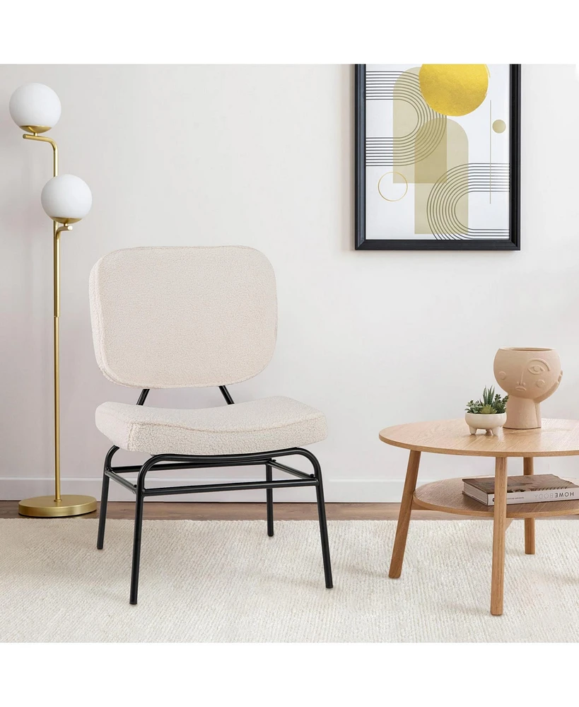 Modern Upholstered Accent Chair with Comfortable Cushion and Stylish Design