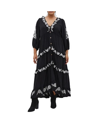 City Chic Plus Boheme Maxi Dress