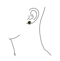 Bling Jewelry Balinese Button Style Clip-On Earrings in Simulated Pearl and Natural Stones