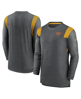 Nike Men's Heather Charcoal Washington Commanders Player Performance Long Sleeve T-Shirt