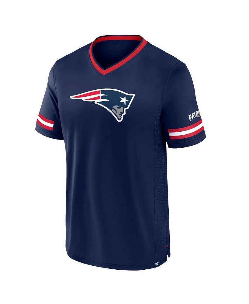 Fanatics Men's Navy New England Patriots Stripe Stacking T-Shirt