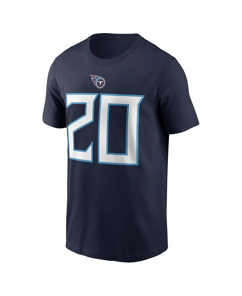 Nike Men's Tony Pollard Navy Tennessee Titans Player Name Number T-Shirt