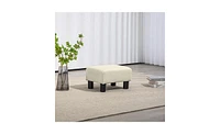 Footstool Ottoman – Small Padded Foot Rest for Living Room, Office, or Reading Nook
